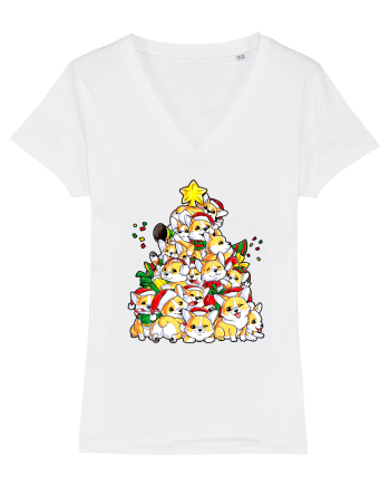 Corgi Xmas Tree White