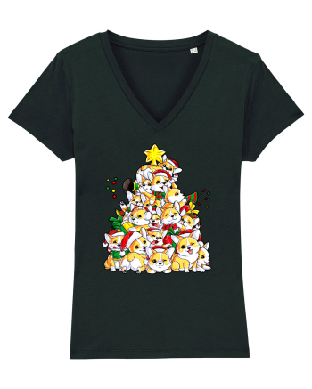 Corgi Xmas Tree Black