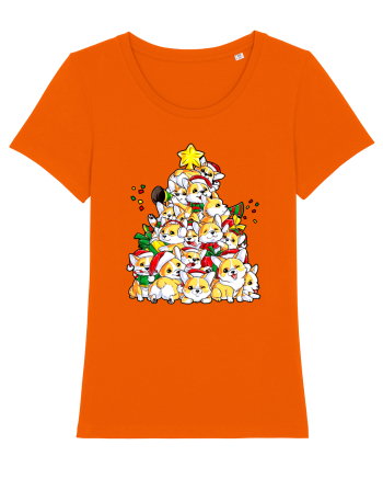 Corgi Xmas Tree Bright Orange