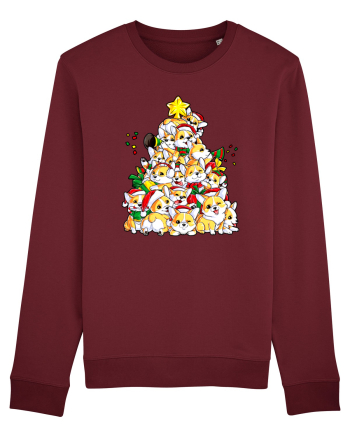 Corgi Xmas Tree Burgundy