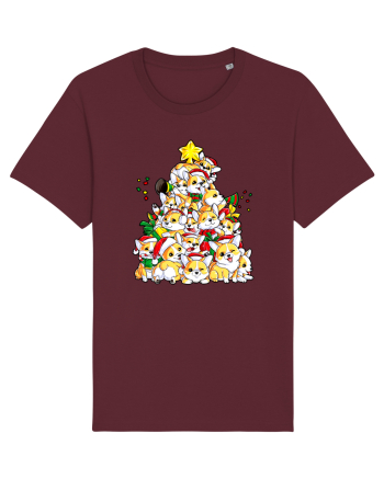 Corgi Xmas Tree Burgundy