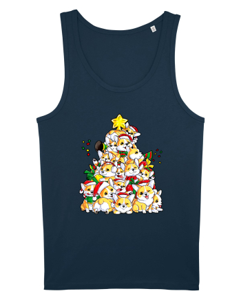 Corgi Xmas Tree Navy
