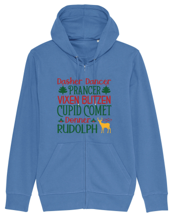 Dasher Dancer Prancer Vixen Blitzen Cupid Comet Donner Rudolph Bright Blue