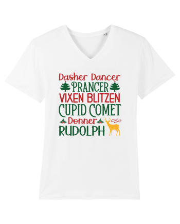 Dasher Dancer Prancer Vixen Blitzen Cupid Comet Donner Rudolph White