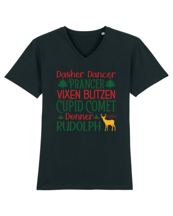 Dasher Dancer Prancer Vixen Blitzen Cupid Comet Donner Rudolph Black