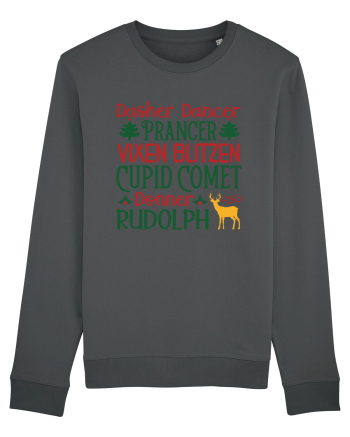 Dasher Dancer Prancer Vixen Blitzen Cupid Comet Donner Rudolph Anthracite