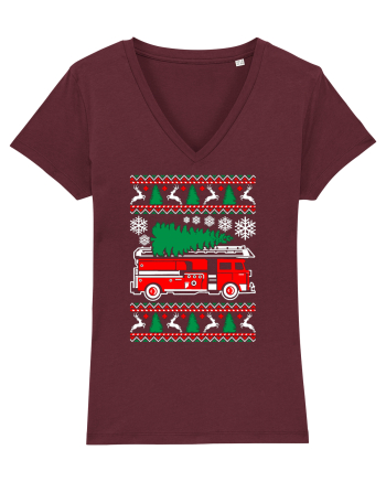 Fire Fighter Santa Burgundy