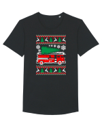 Fire Fighter Santa Tricou mânecă scurtă guler larg Bărbat Skater