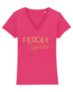 Fierce & Fabulous Tricou mânecă scurtă guler V Damă Evoker