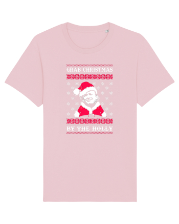 Grab Christmas By The Holly Cotton Pink