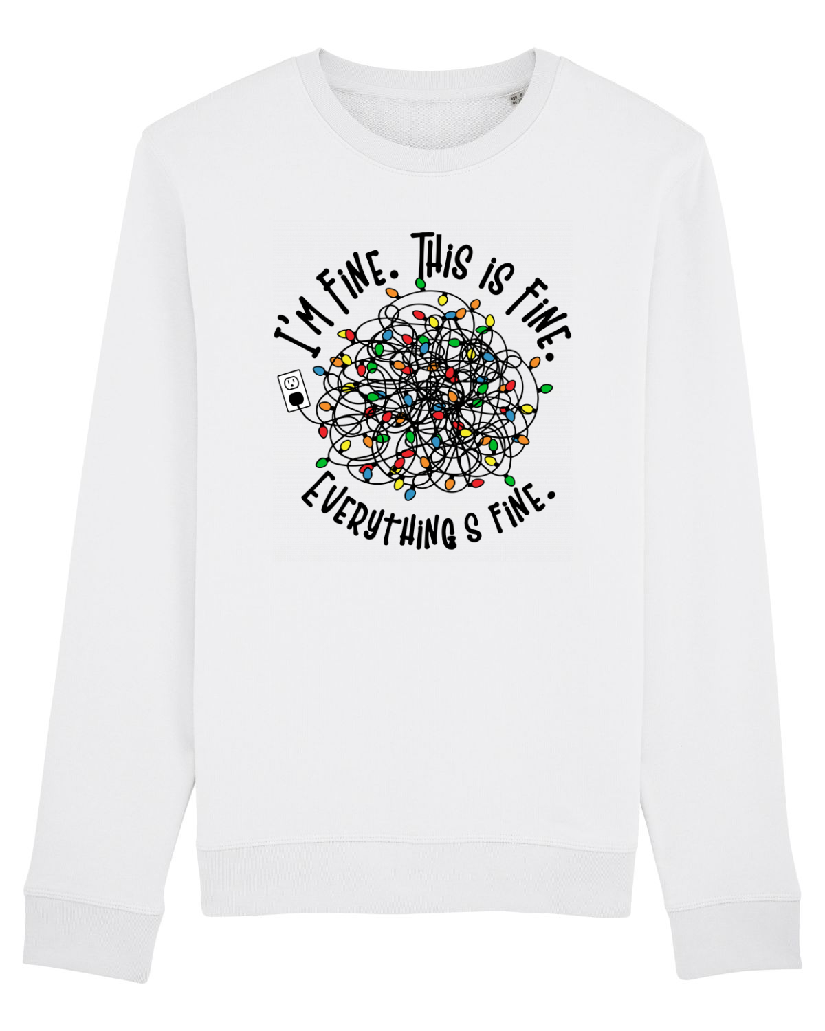 Bluză mânecă lungă Unisex Rise White