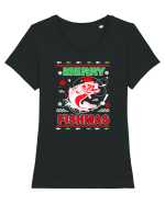Merry Fishmas Ugly Tricou mânecă scurtă guler larg fitted Damă Expresser