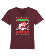 Merry Fishmas Ugly Tricou mânecă scurtă guler V Bărbat Presenter