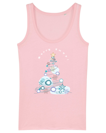 Merry Xmas Tree Cotton Pink