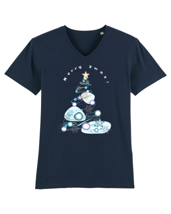Merry Xmas Tree French Navy