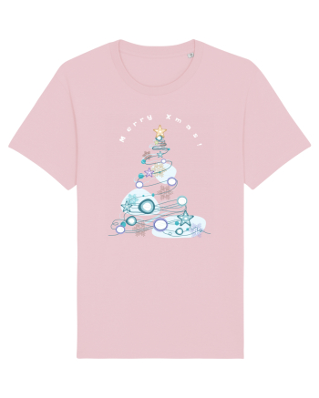 Merry Xmas Tree Cotton Pink