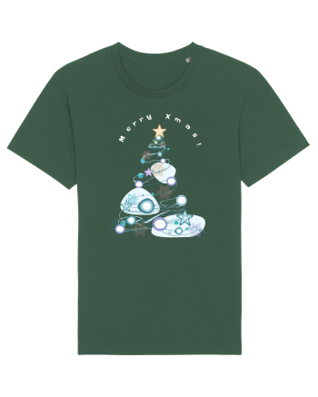Merry Xmas Tree Bottle Green