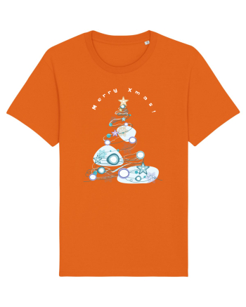 Merry Xmas Tree Bright Orange