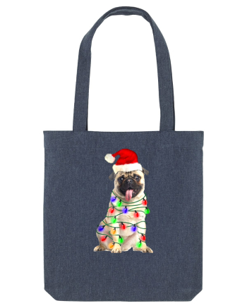 Pug First Christmas Midnight Blue