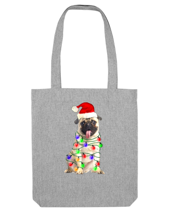 Pug First Christmas Heather Grey