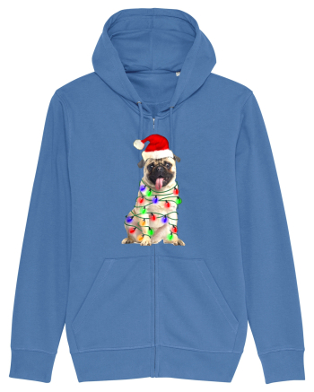 Pug First Christmas Bright Blue