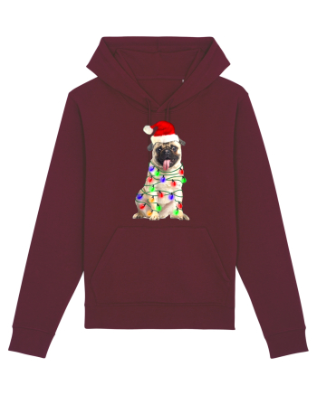 Pug First Christmas Burgundy