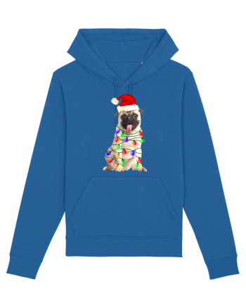 Pug First Christmas Royal Blue