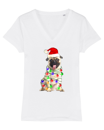 Pug First Christmas White