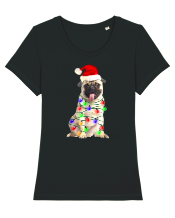 Pug First Christmas Black
