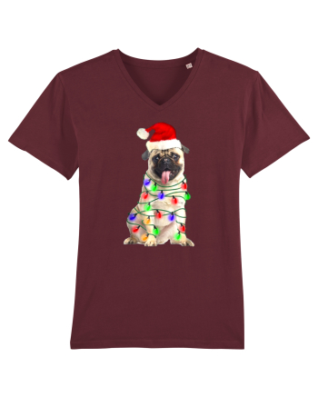 Pug First Christmas Burgundy