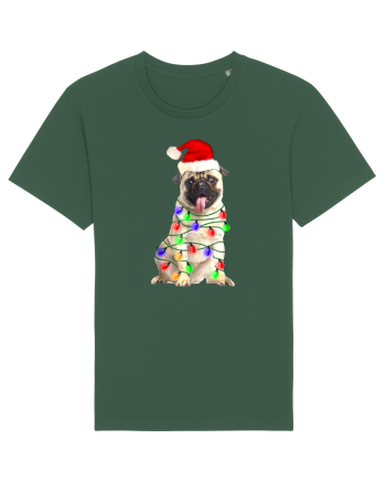 Pug First Christmas Bottle Green