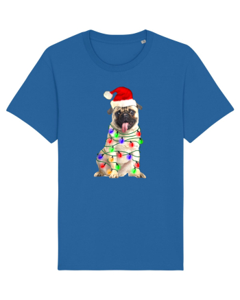 Pug First Christmas Royal Blue