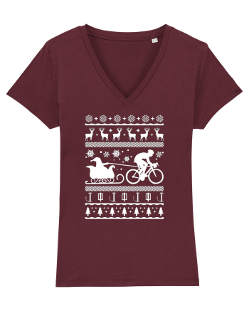Riding For Christmas Burgundy