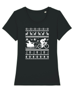 Riding For Christmas Tricou mânecă scurtă guler larg fitted Damă Expresser
