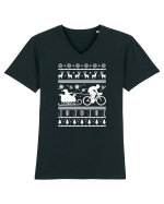 Riding For Christmas Tricou mânecă scurtă guler V Bărbat Presenter