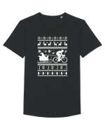 Riding For Christmas Tricou mânecă scurtă guler larg Bărbat Skater