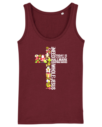Xmas Cross Burgundy