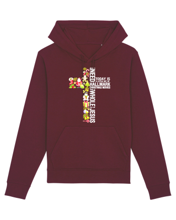 Xmas Cross Burgundy
