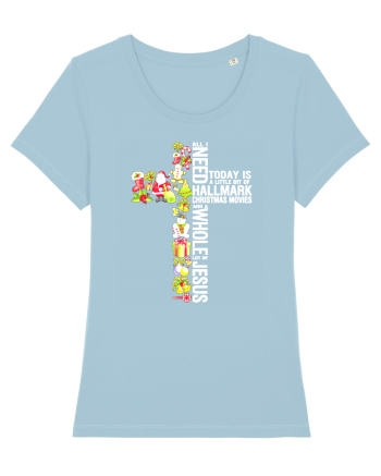 Xmas Cross Sky Blue