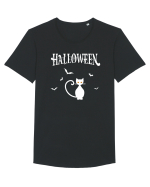 Halloween Cat Tricou mânecă scurtă guler larg Bărbat Skater