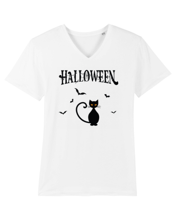 Halloween Black Cat White