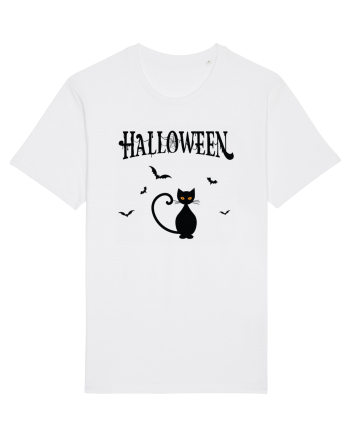 Halloween Black Cat White