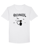 Halloween Black Cat Tricou mânecă scurtă guler larg Bărbat Skater