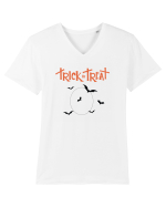 Halloween trick Tricou mânecă scurtă guler V Bărbat Presenter