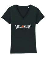 Halloween pumpkin Tricou mânecă scurtă guler V Damă Evoker