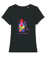SHARE LOVE Tricou mânecă scurtă guler larg fitted Damă Expresser