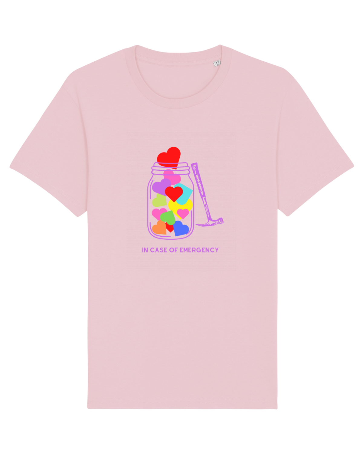 Tricou mânecă scurtă Unisex Rocker Cotton Pink