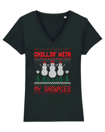 Chillin' with my snowmies Black