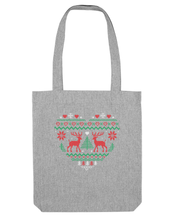 Christmas Heart Heather Grey