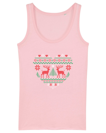 Christmas Heart Cotton Pink